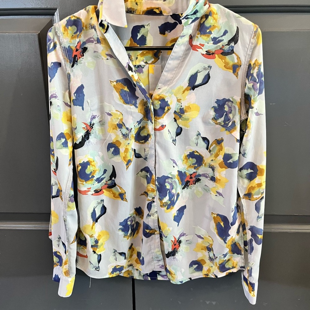 Floral Button-Up Blouse